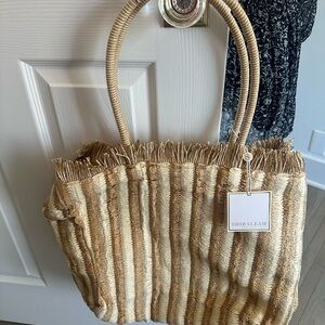 Shiraleah Tan Striped Women's Bag
